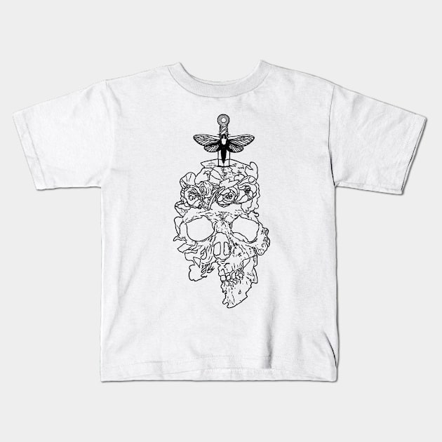 Skull Love "TPinktober" Kids T-Shirt by theofficialdb